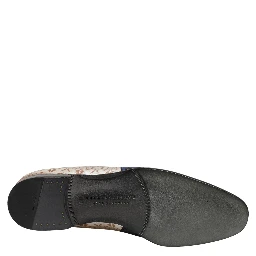 Multicolor Fruit Print Velvet Loafers Shoes