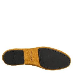 Yellow Velvet DG Heart Loafers Flats Shoes