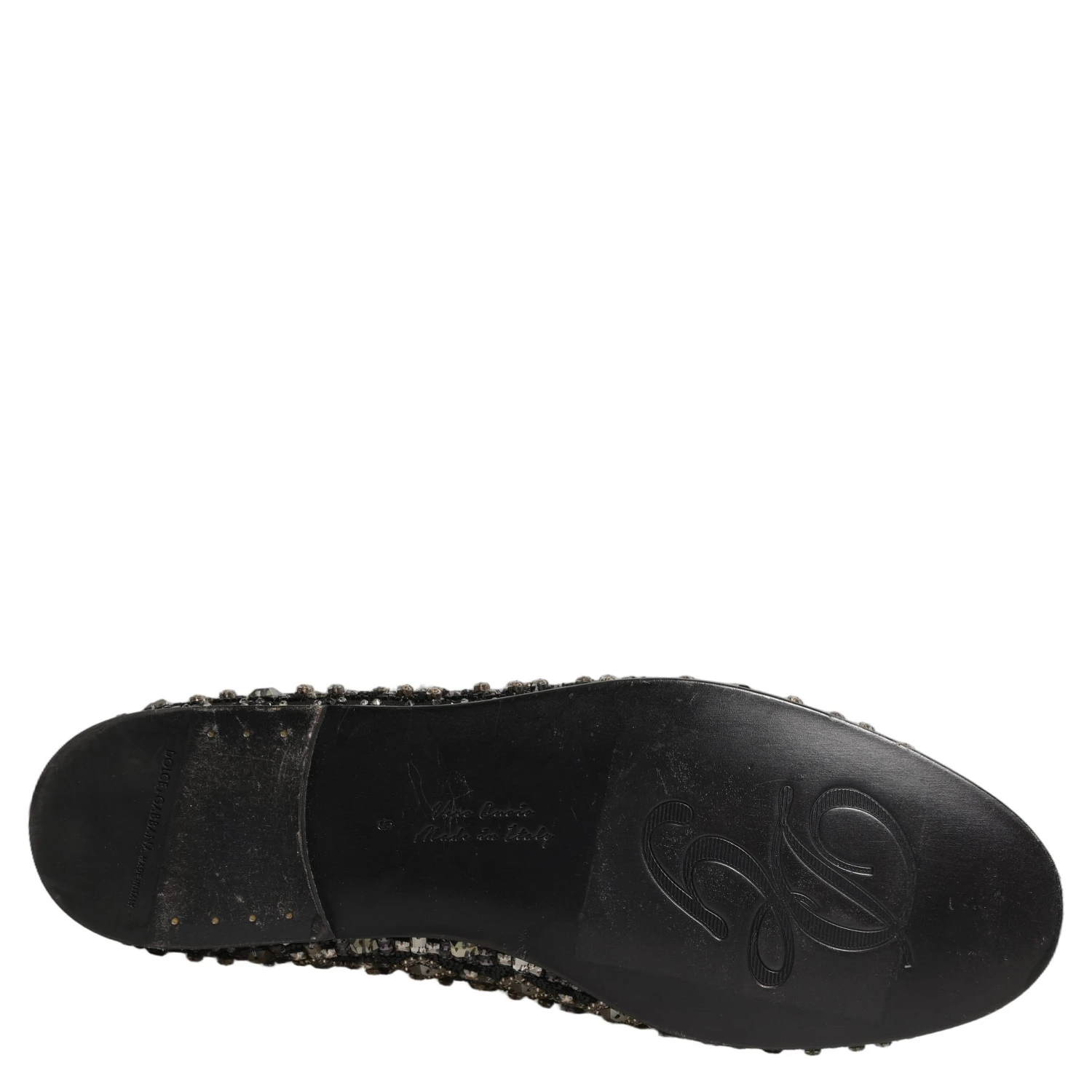 Silver Leather Logo Slip On Loafers Shoes