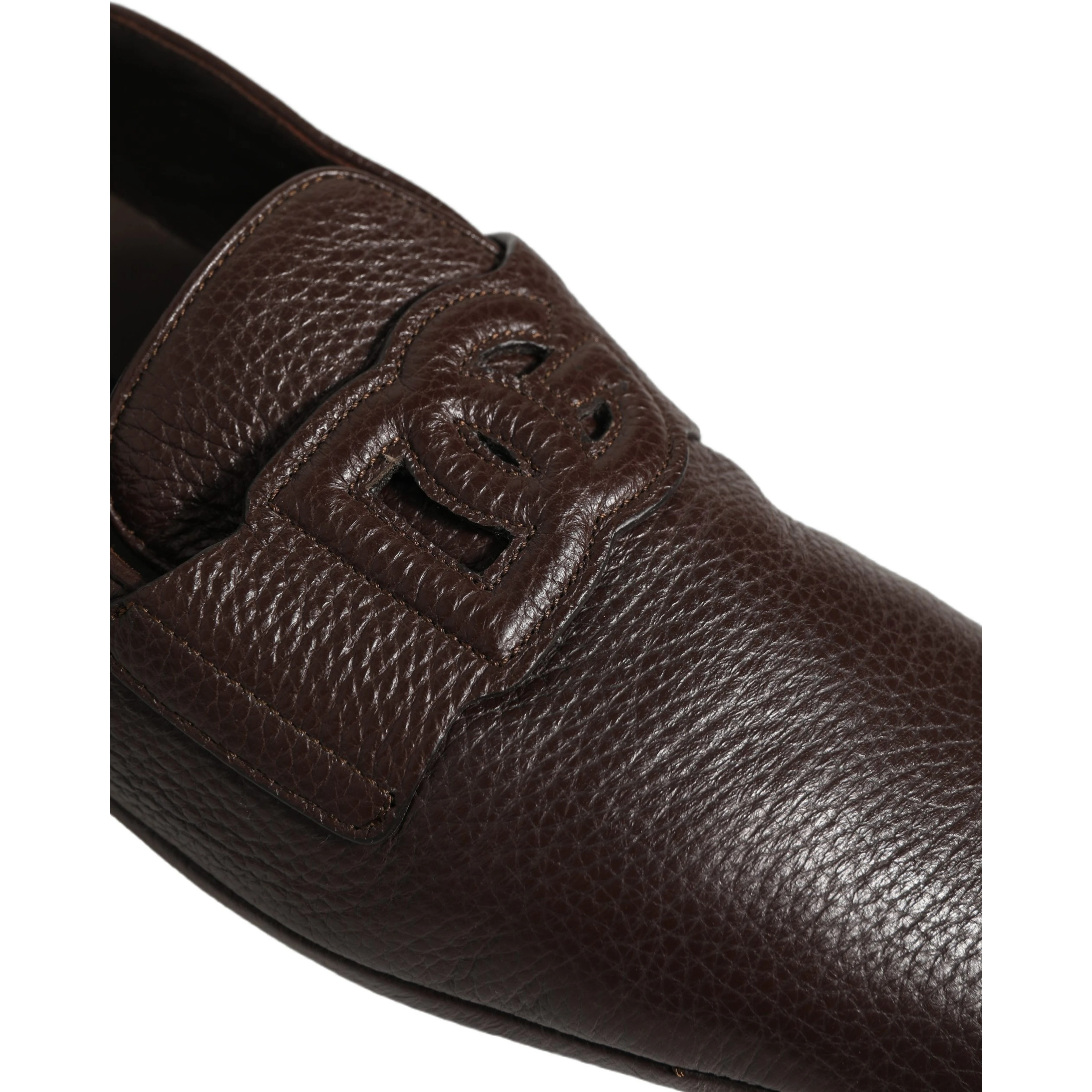 Brown Deerskin Leather Driver Loafers Shoes