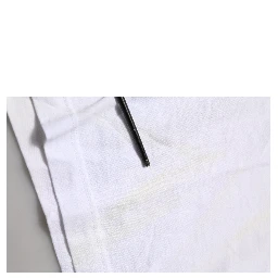 White D&G is Flowers Print Round Neck T-shirt