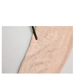 Beige Ribbed V-neck Front Tie Cardigan Sweater