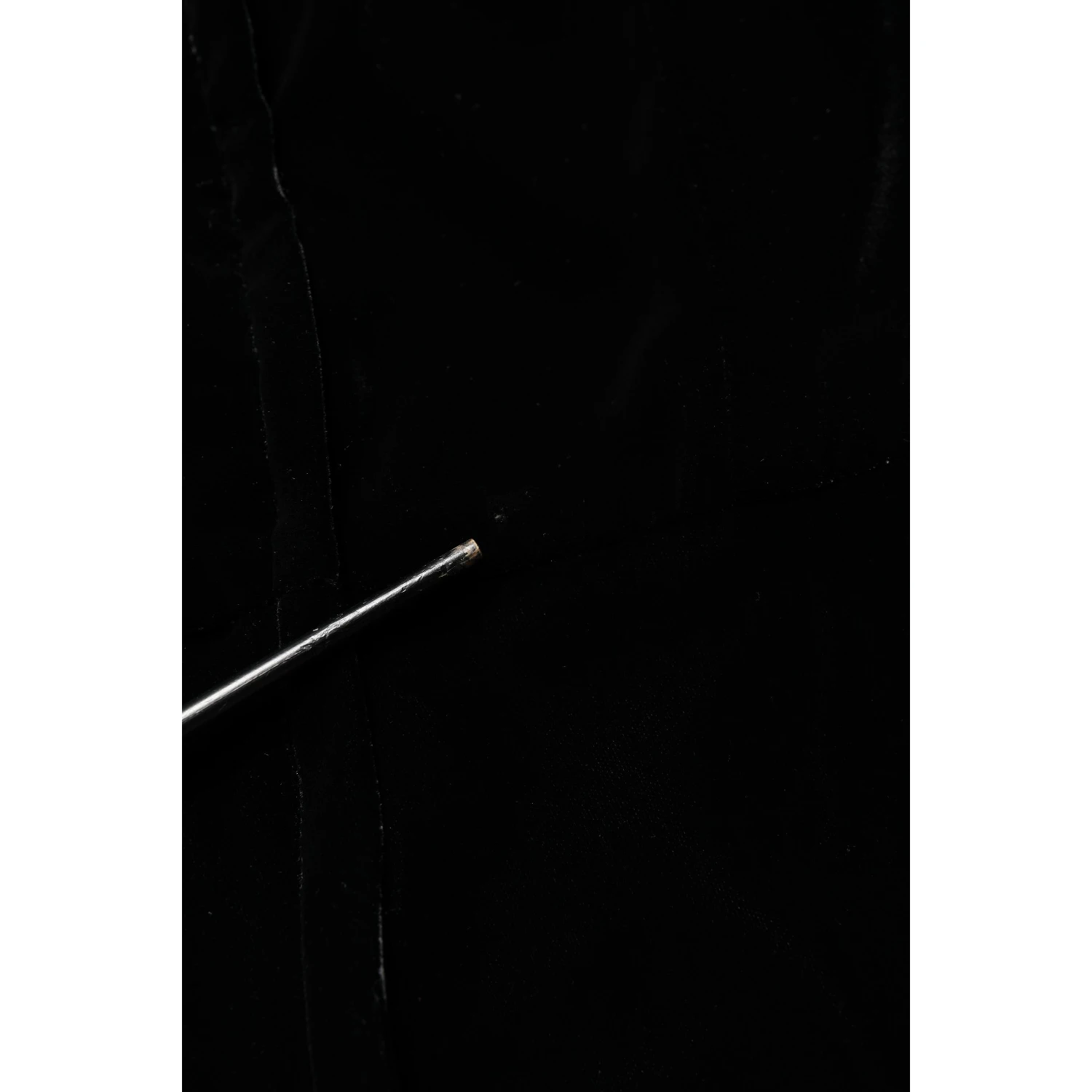 Black Viscose Velvet Floor Length Gown Dress