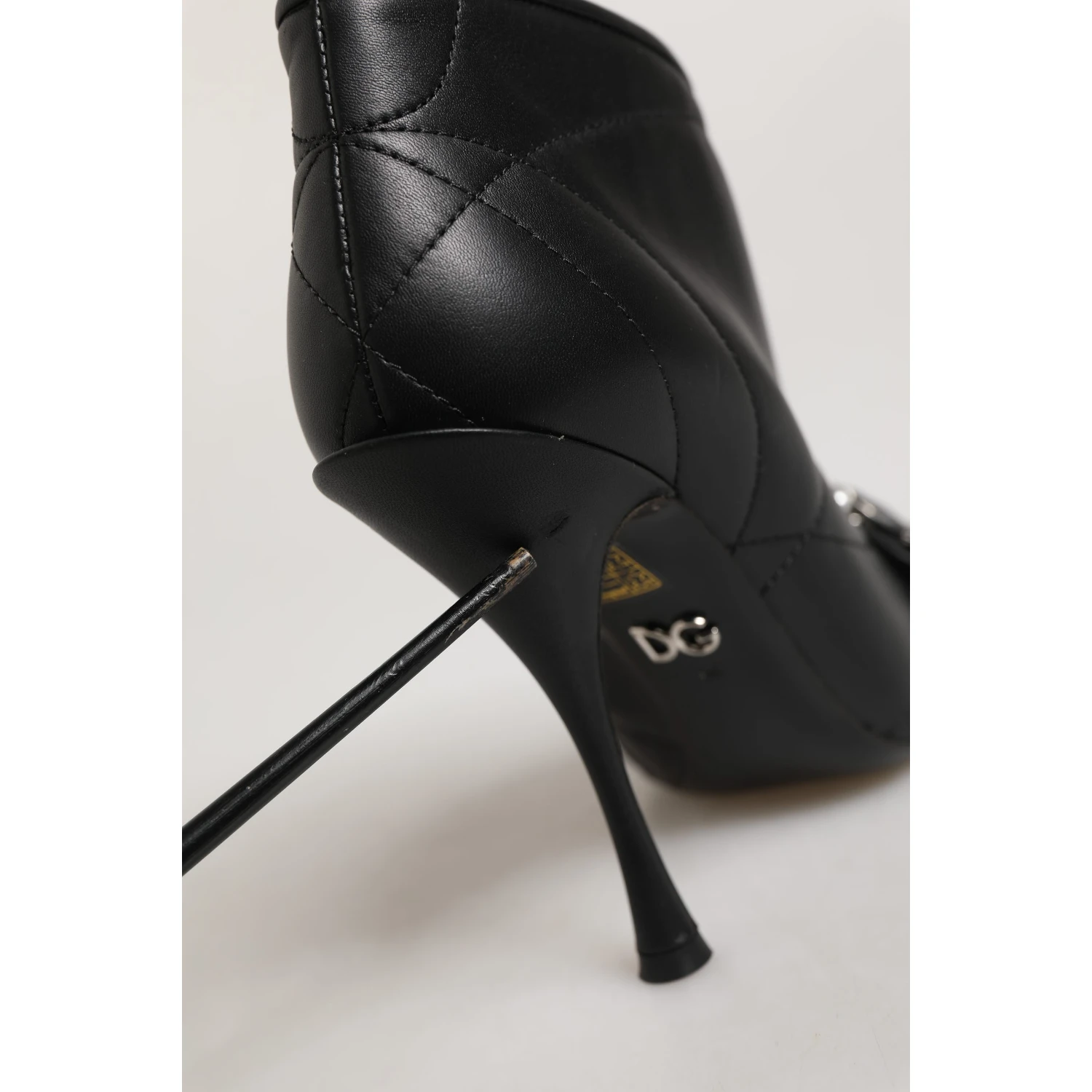 Black Devotion Quilted Buckled Boots Shoes