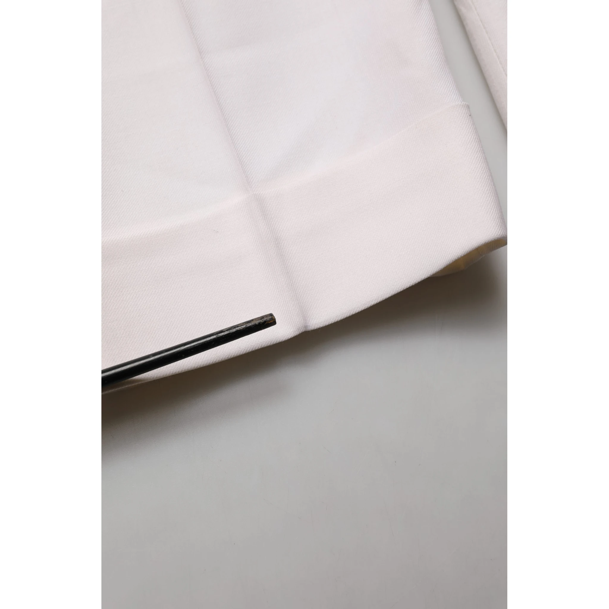 White Skinny High Waist Chino Cropped Trouser Pants