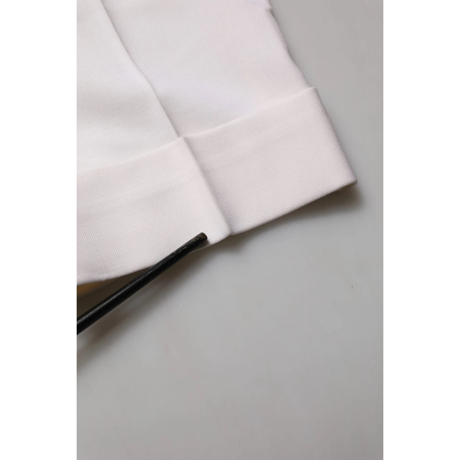 White Skinny High Waist Chino Cropped Trouser Pants