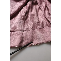 Pink Embellished Sequined Evening Gown Dress