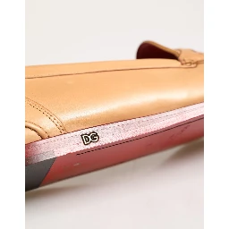 Beige Tassel Leather Men Slip On Loafers Shoes