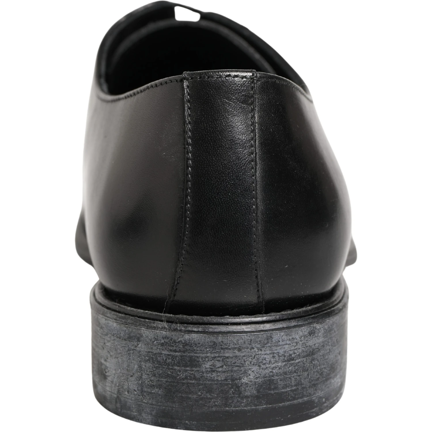 Black Calfskin Leather Derby Men Dress Shoes