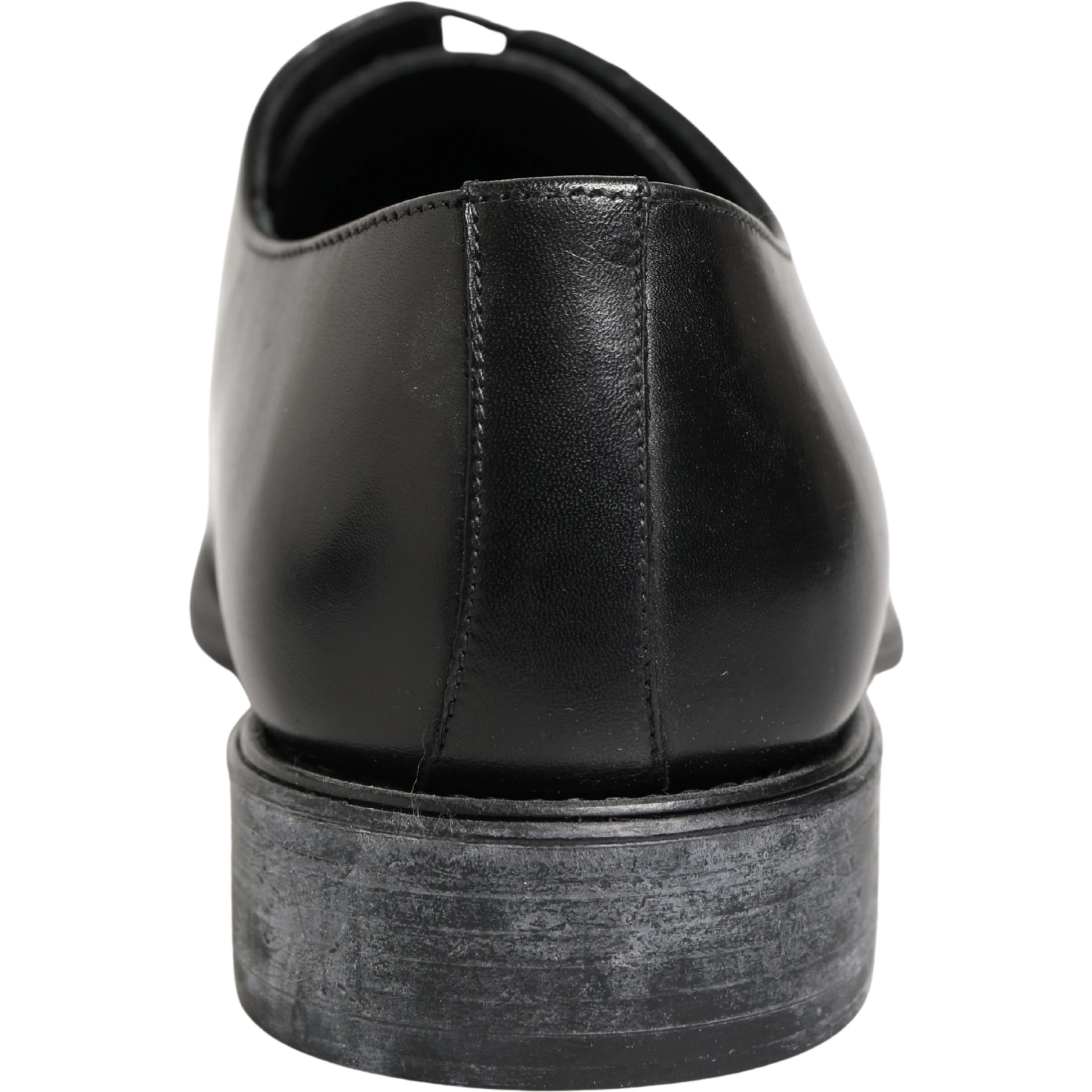 Black Calfskin Leather Derby Men Dress Shoes