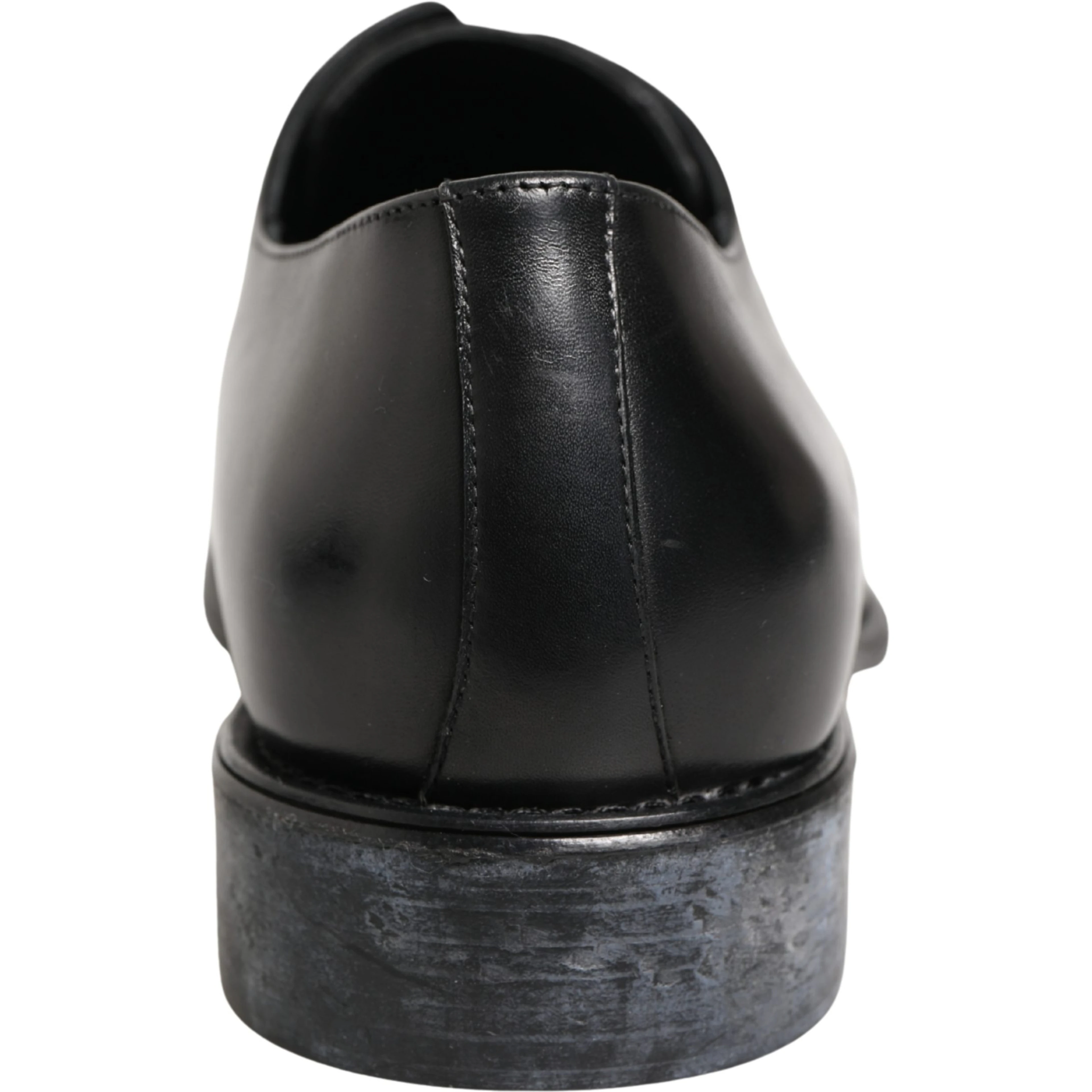 Black Calfskin Leather Derby Men Dress Shoes