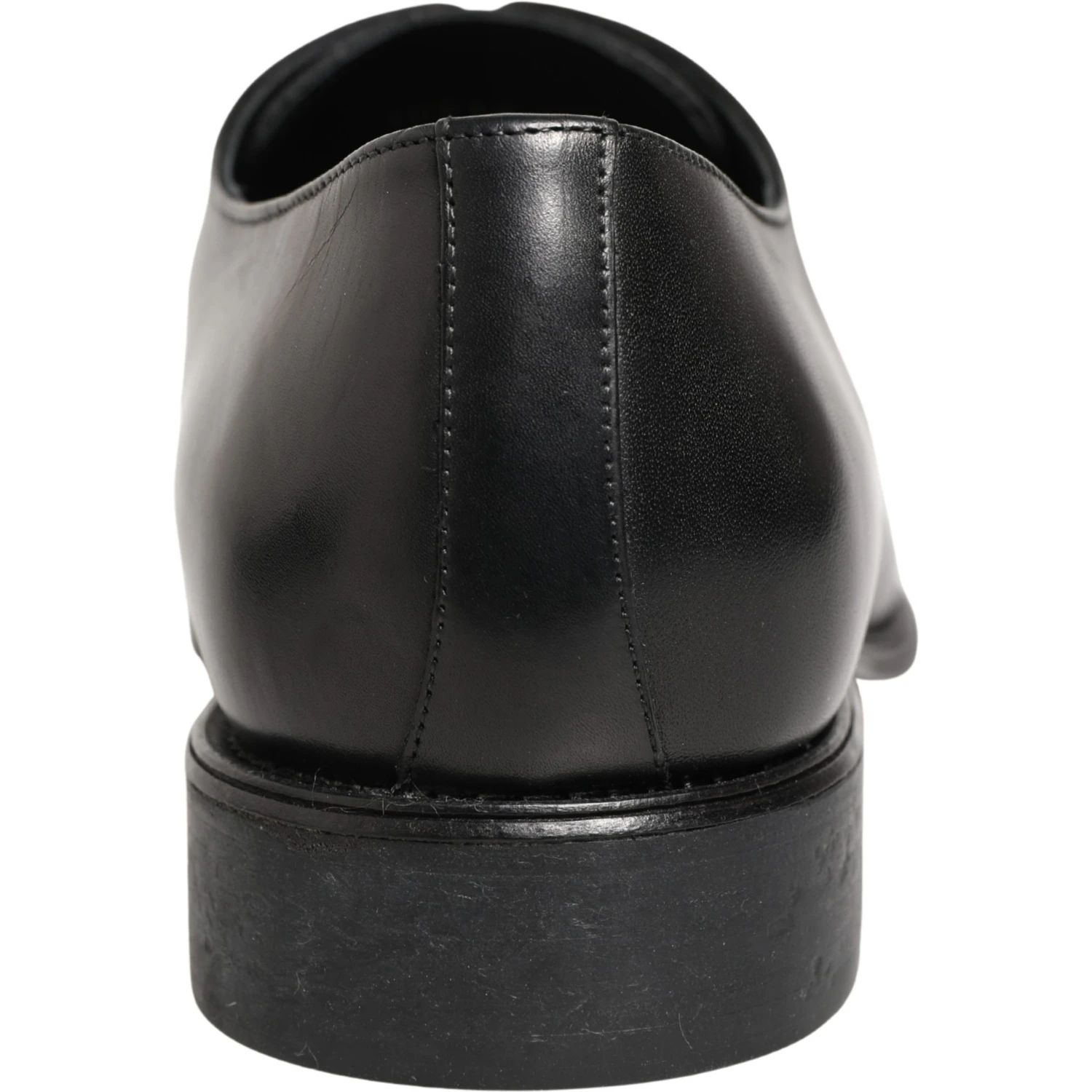Black Calfskin Leather Derby Men Dress Shoes
