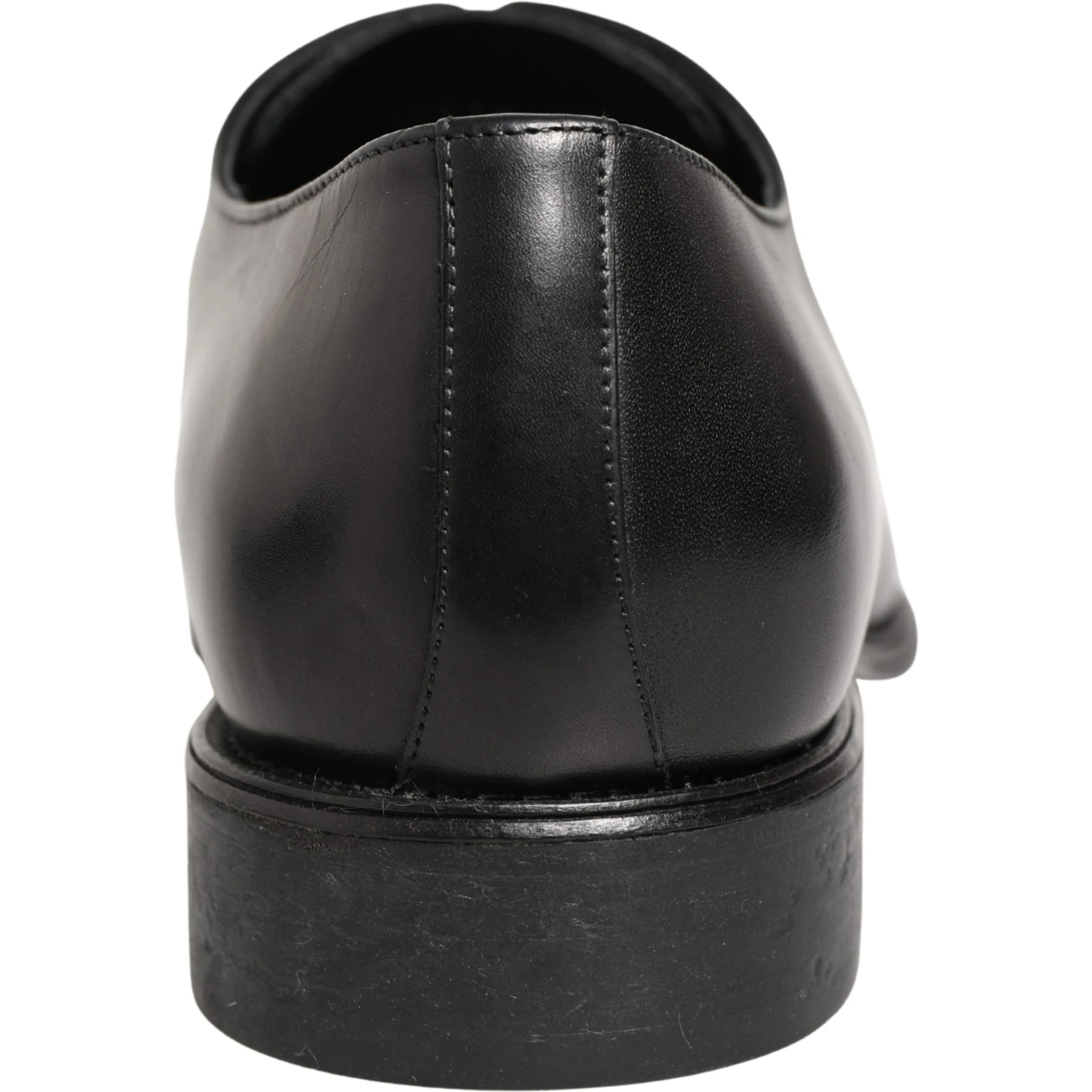 Black Calfskin Leather Derby Men Dress Shoes
