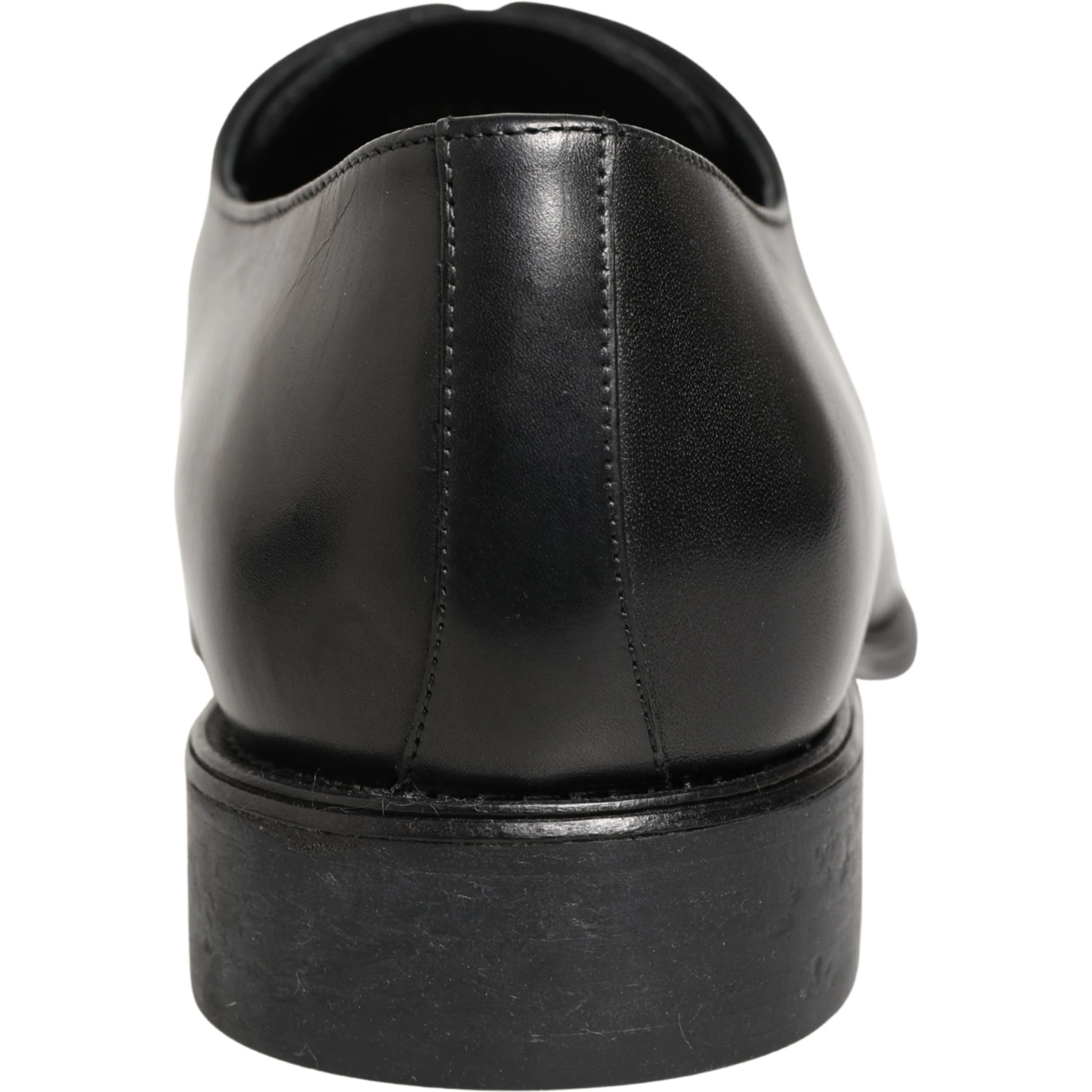 Black Calfskin Leather Derby Men Dress Shoes