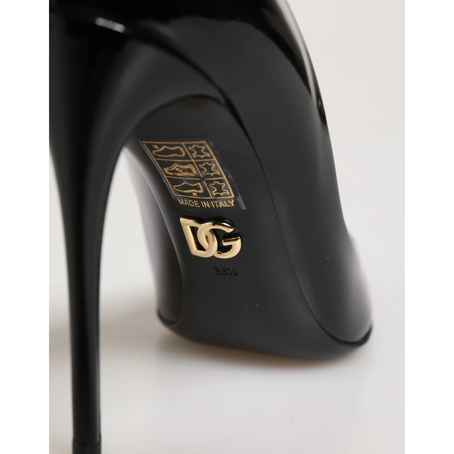 Black Calf Leather Stiletto Heels Pumps Shoes