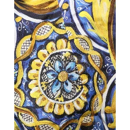 Multicolor Majolica Print Cotton Blouse Top