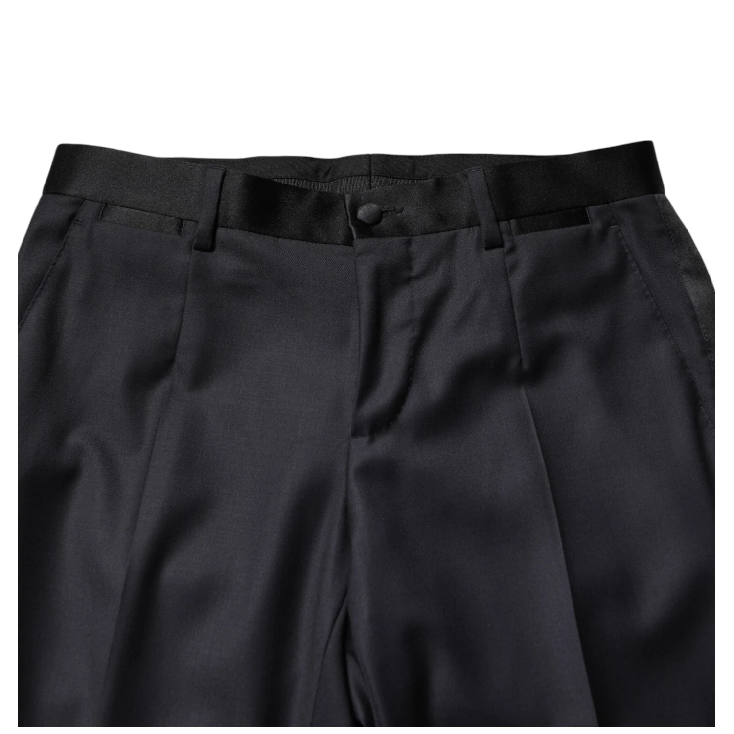 Black Wool Single Breasted 3 Piece Men Suit
