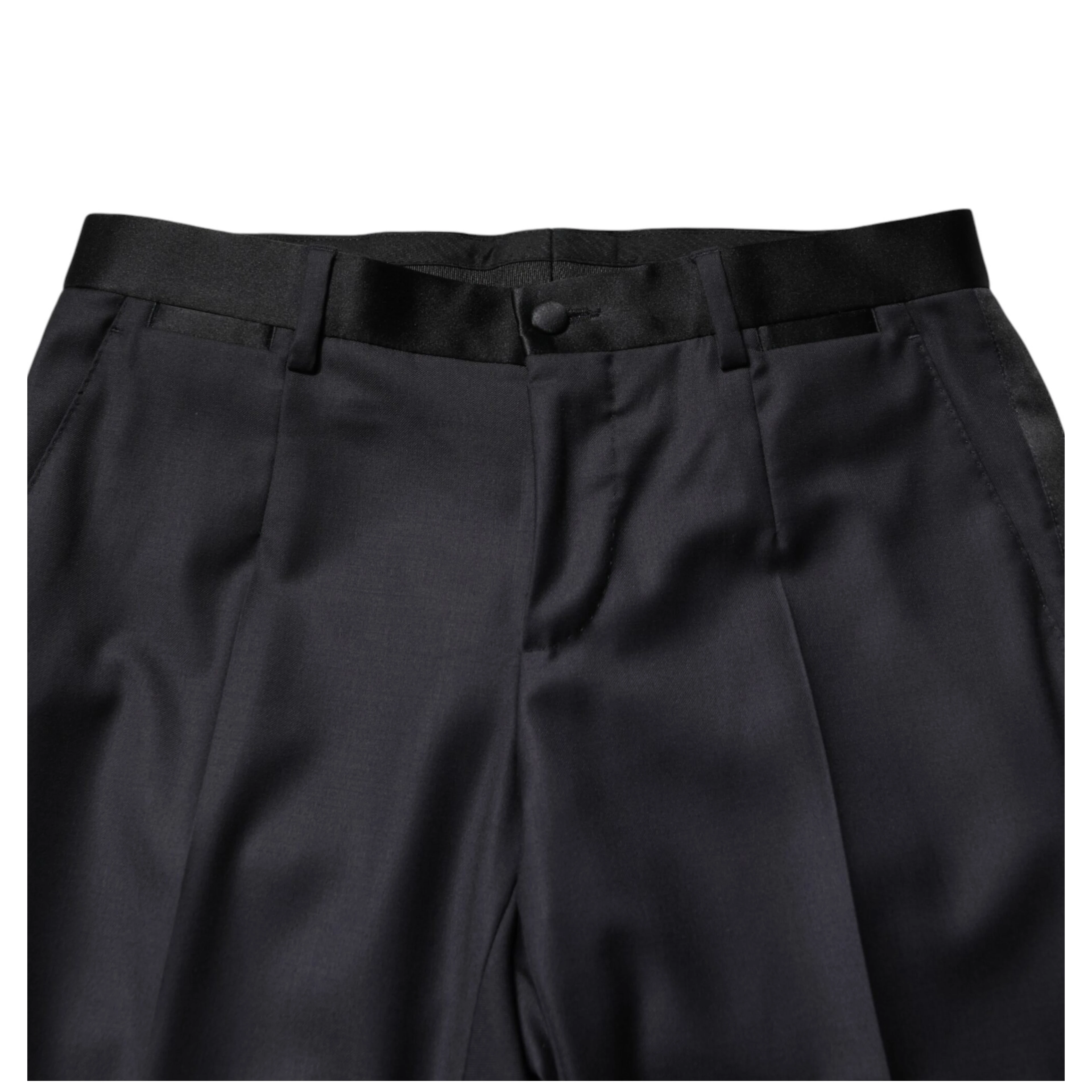 Black Wool Single Breasted 3 Piece Men Suit