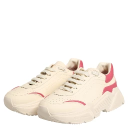 White Pink Leather Daymaster Sneakers Shoes