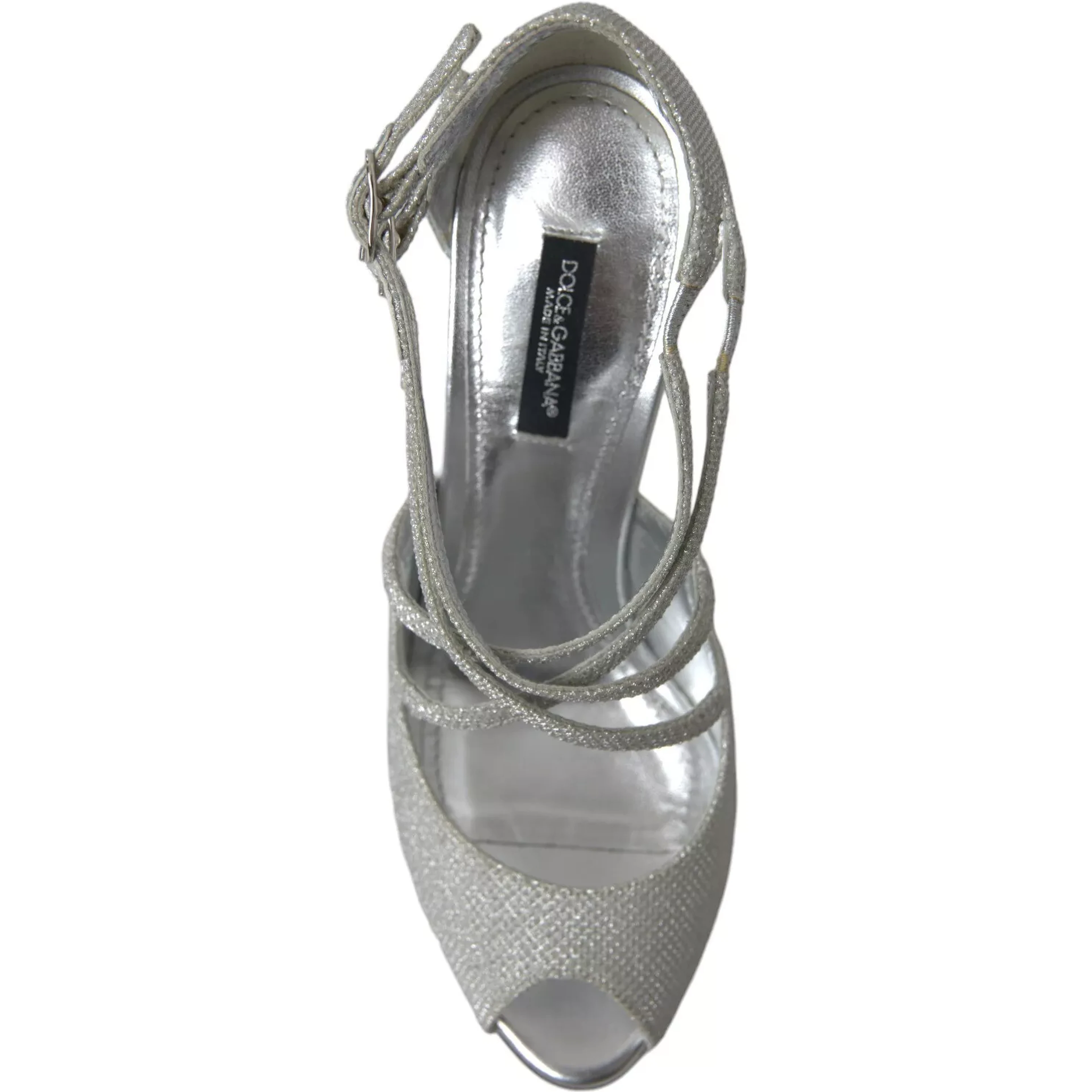 Silver Shimmers Sandals Heel Pumps Shoes