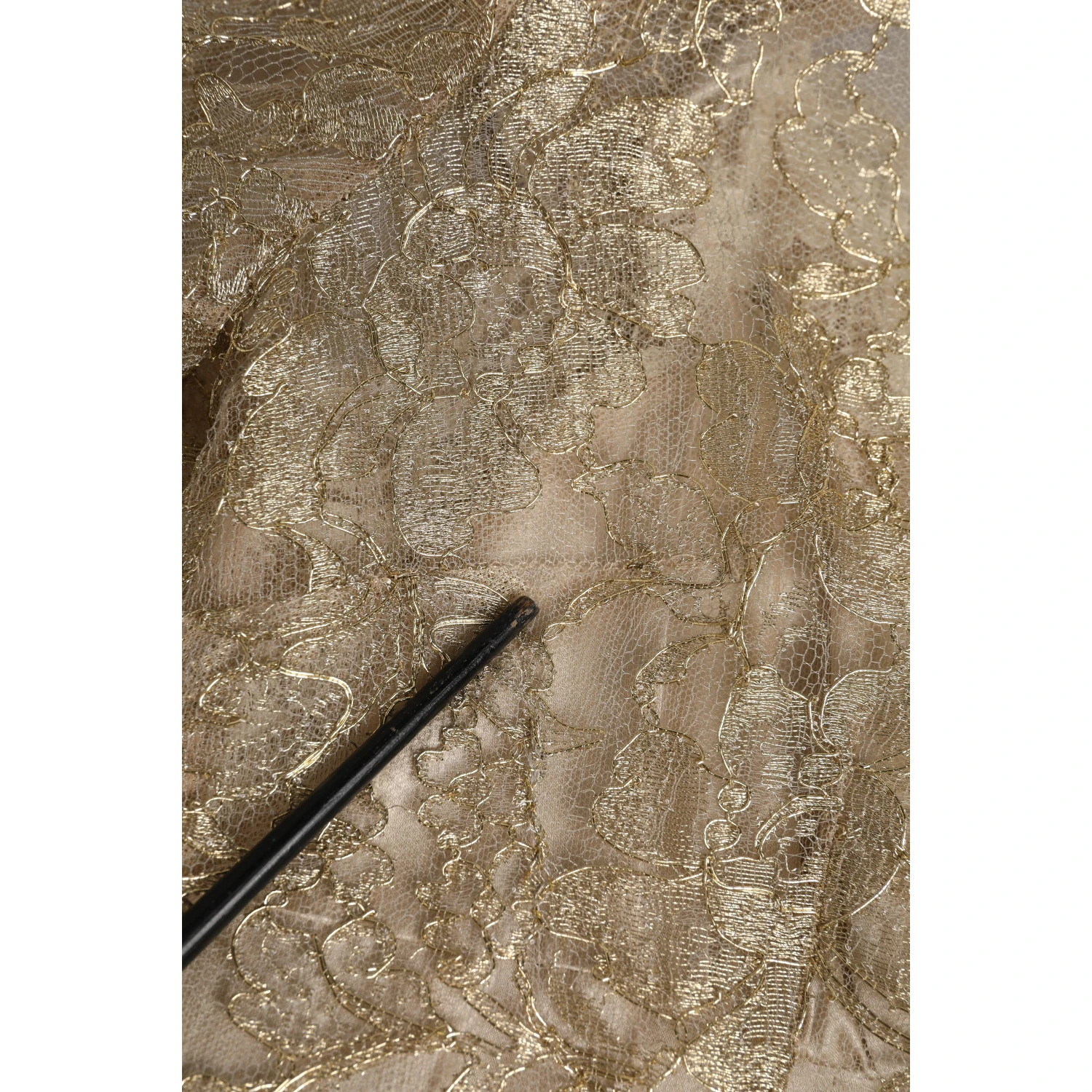 Gold Floral Lace A-line Sheath Mini Dress