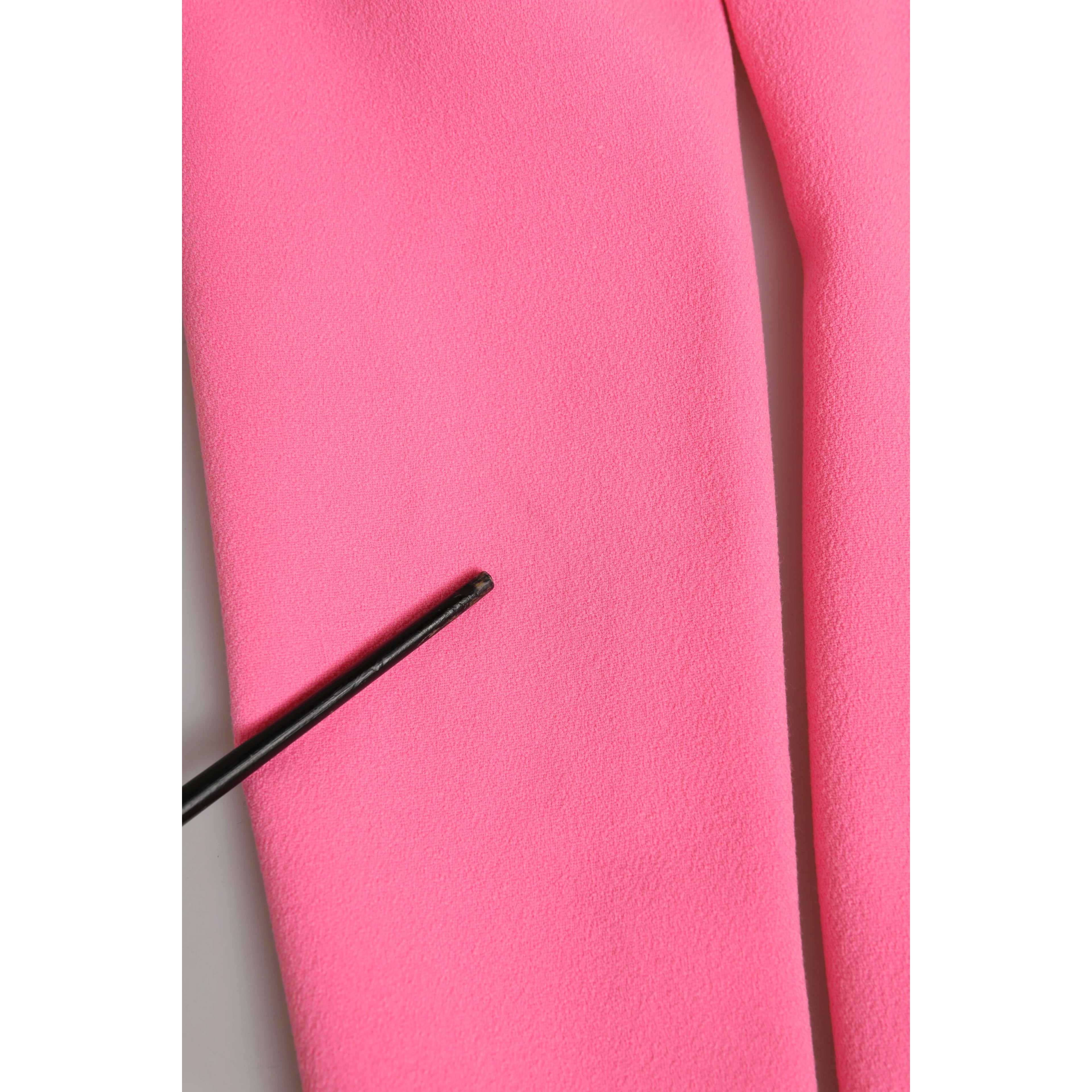 Pink Polyester Long Sleeves Sheath Midi Dress