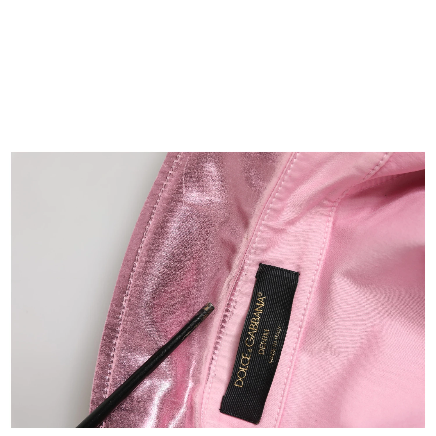Pink Cotton Stretch Collared Cropped Jacket