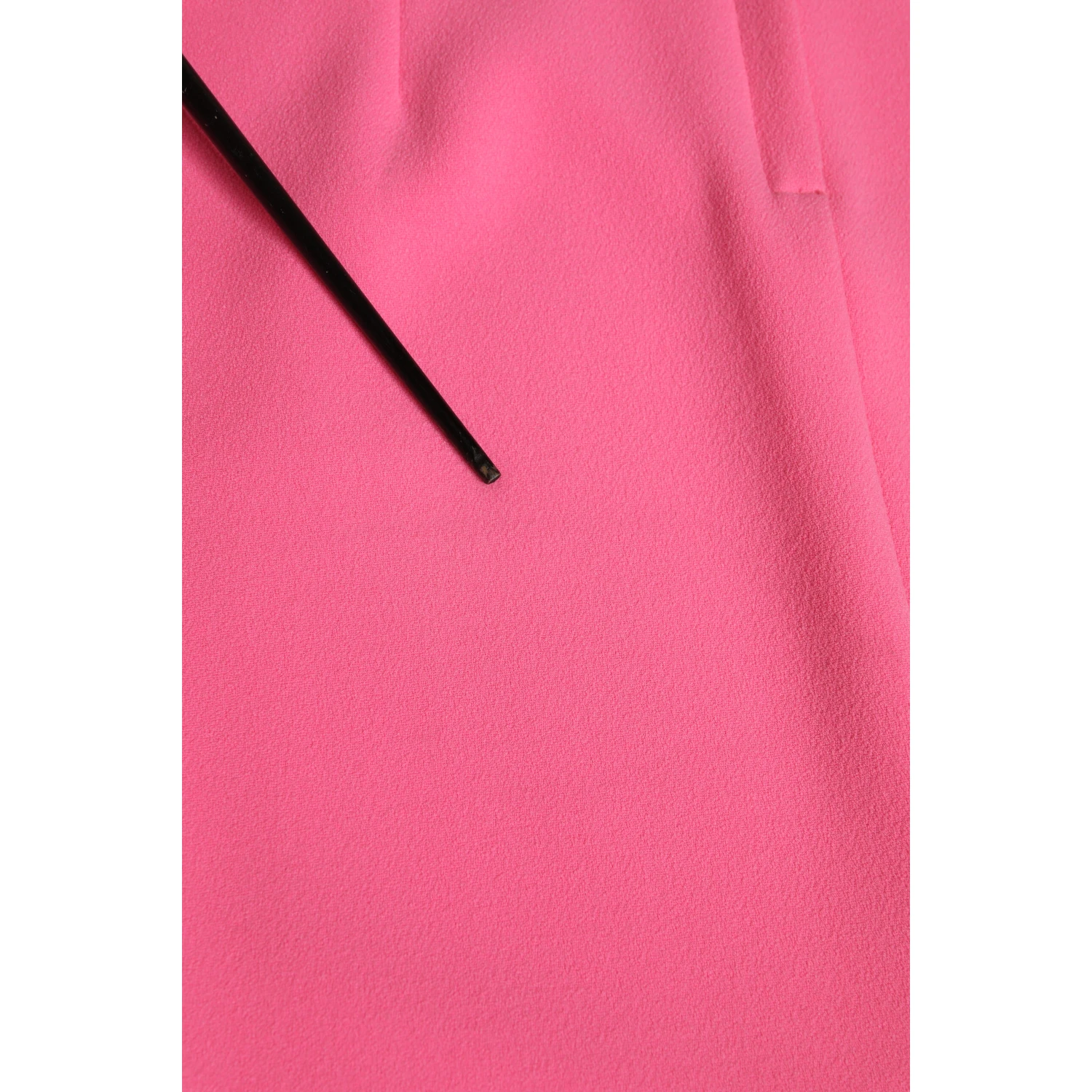 Pink Polyester Long Sleeves Sheath Midi Dress