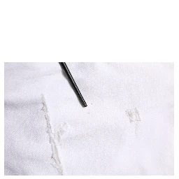 White Ripped Cotton Skinny Men Denim Jeans