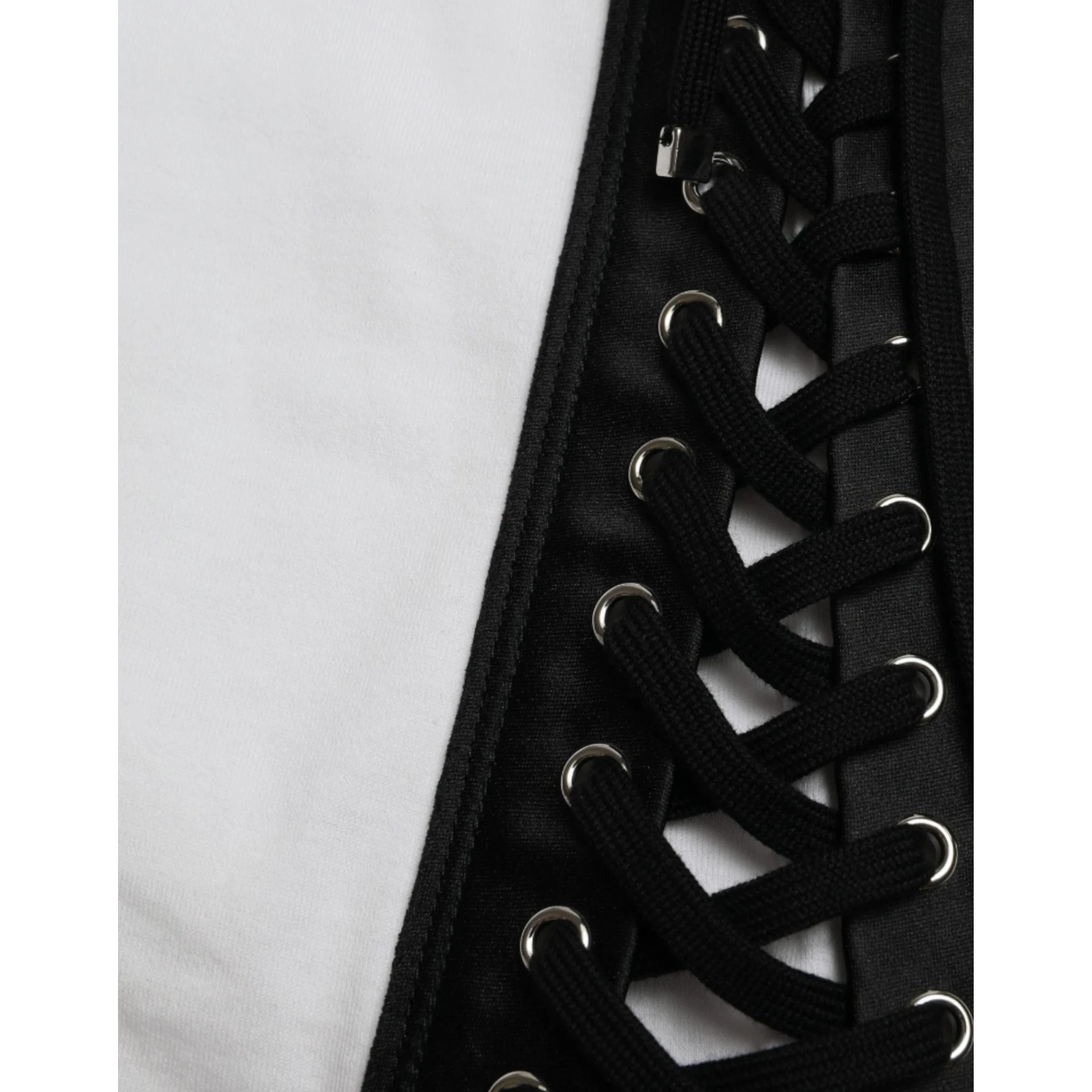 White Cotton 2000 Fashion Print Logo T-shirt