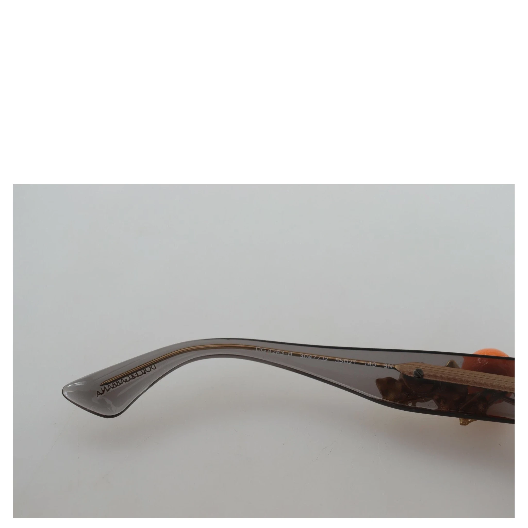 DG4283B Acetate Crystals Orange Appliques Sunglasses