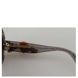 DG4283B Acetate Crystals Orange Appliques Sunglasses