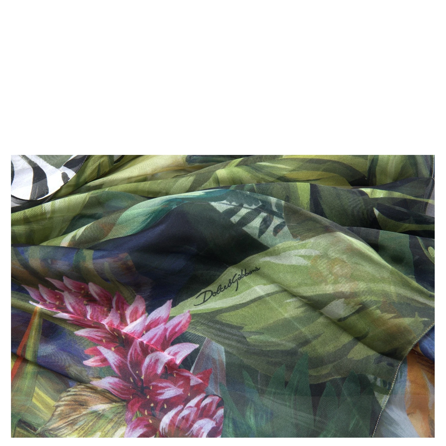 Multicolor Silk Jungle Print Women Maxi Dress