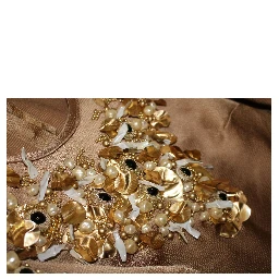 Gold SPECIAL Piece Runway Crystal Blouse