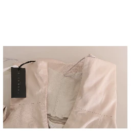 Beige Sequined Flower Flare Ball Gown Dress