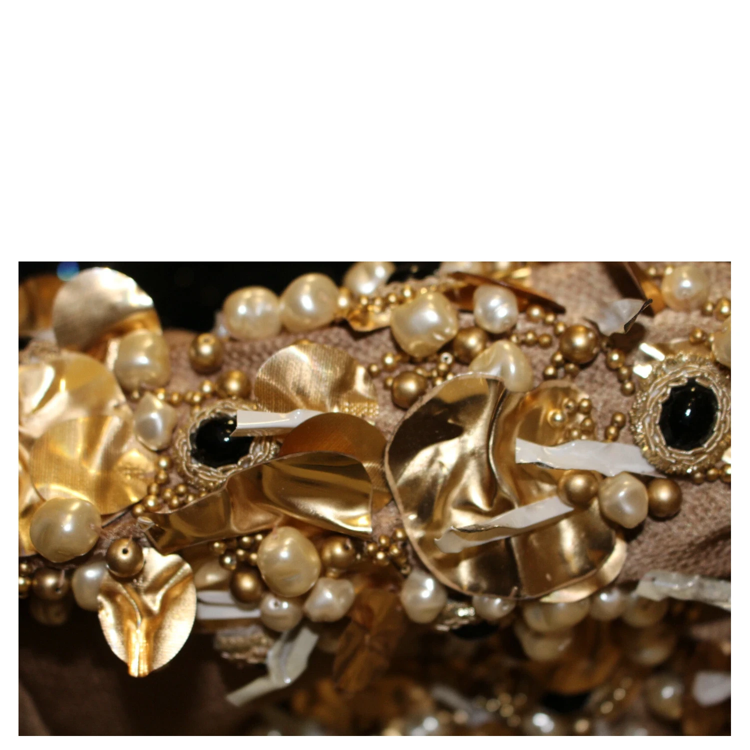 Gold SPECIAL Piece Runway Crystal Blouse