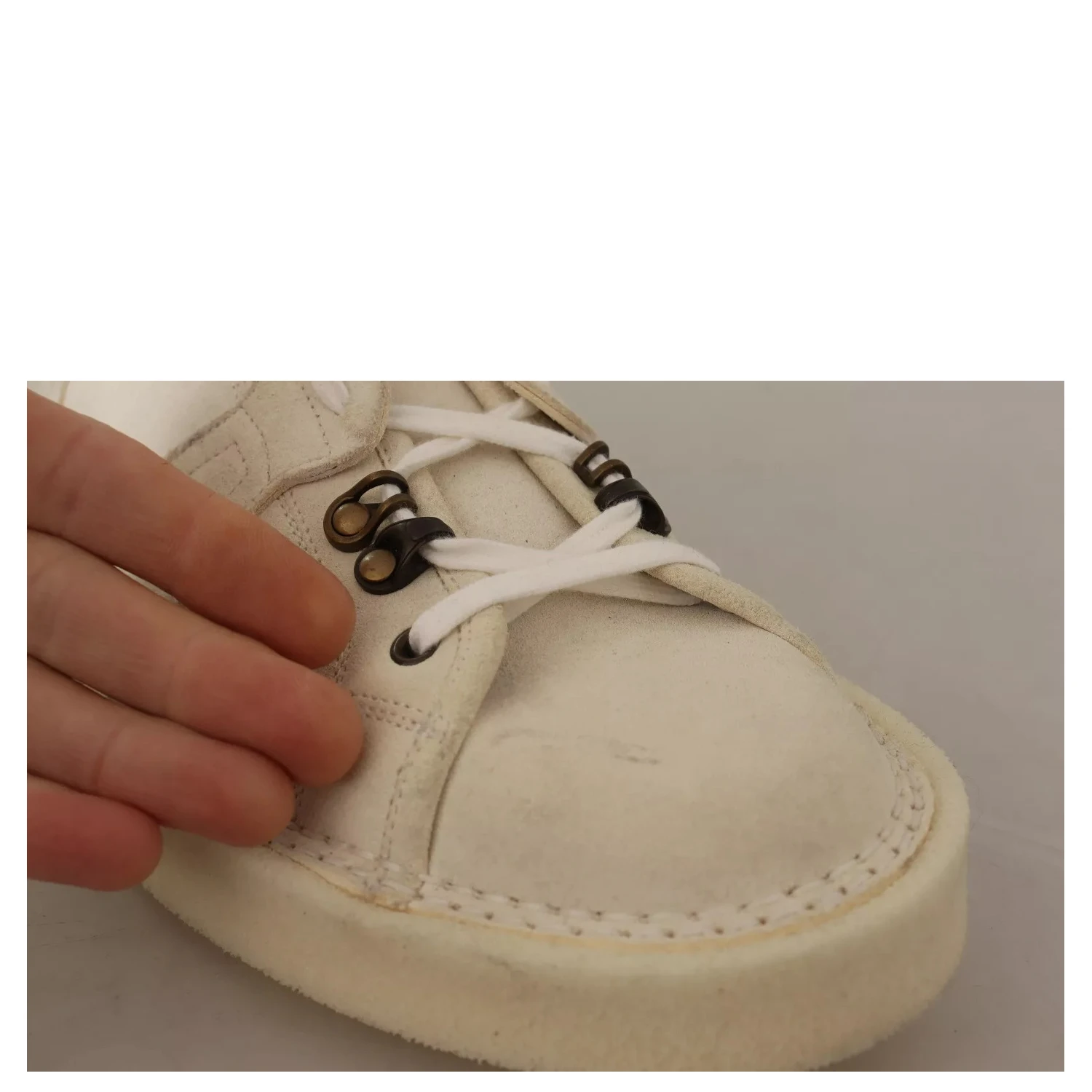 White Leather Lace Up Mens Boots