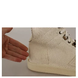 White Leather Lace Up Mens Boots