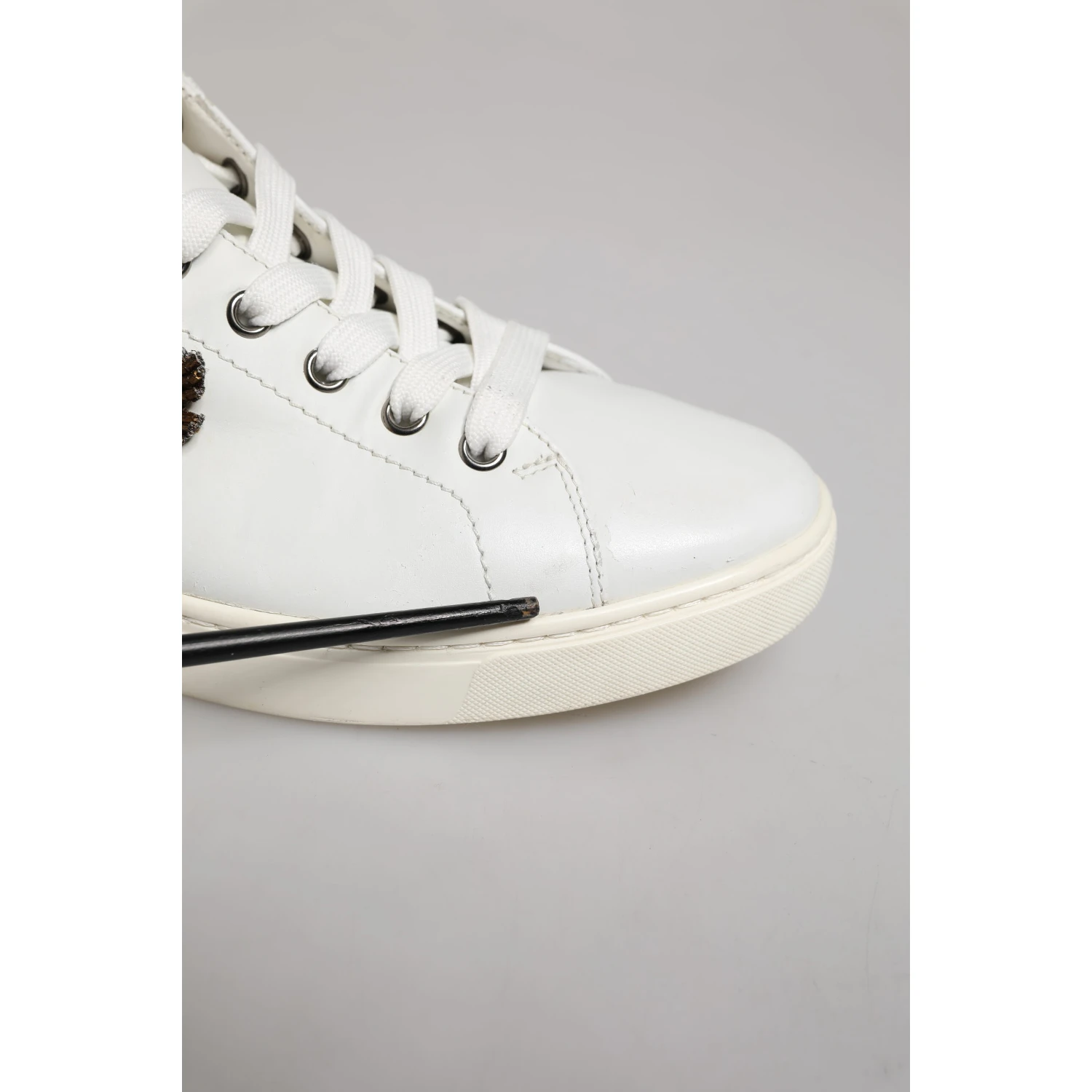 White Silver Sacred Heart Men Sneakers Shoes