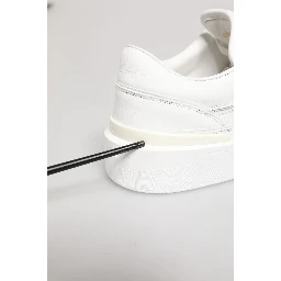 White Miami Leather Low Top Sneakers Shoes