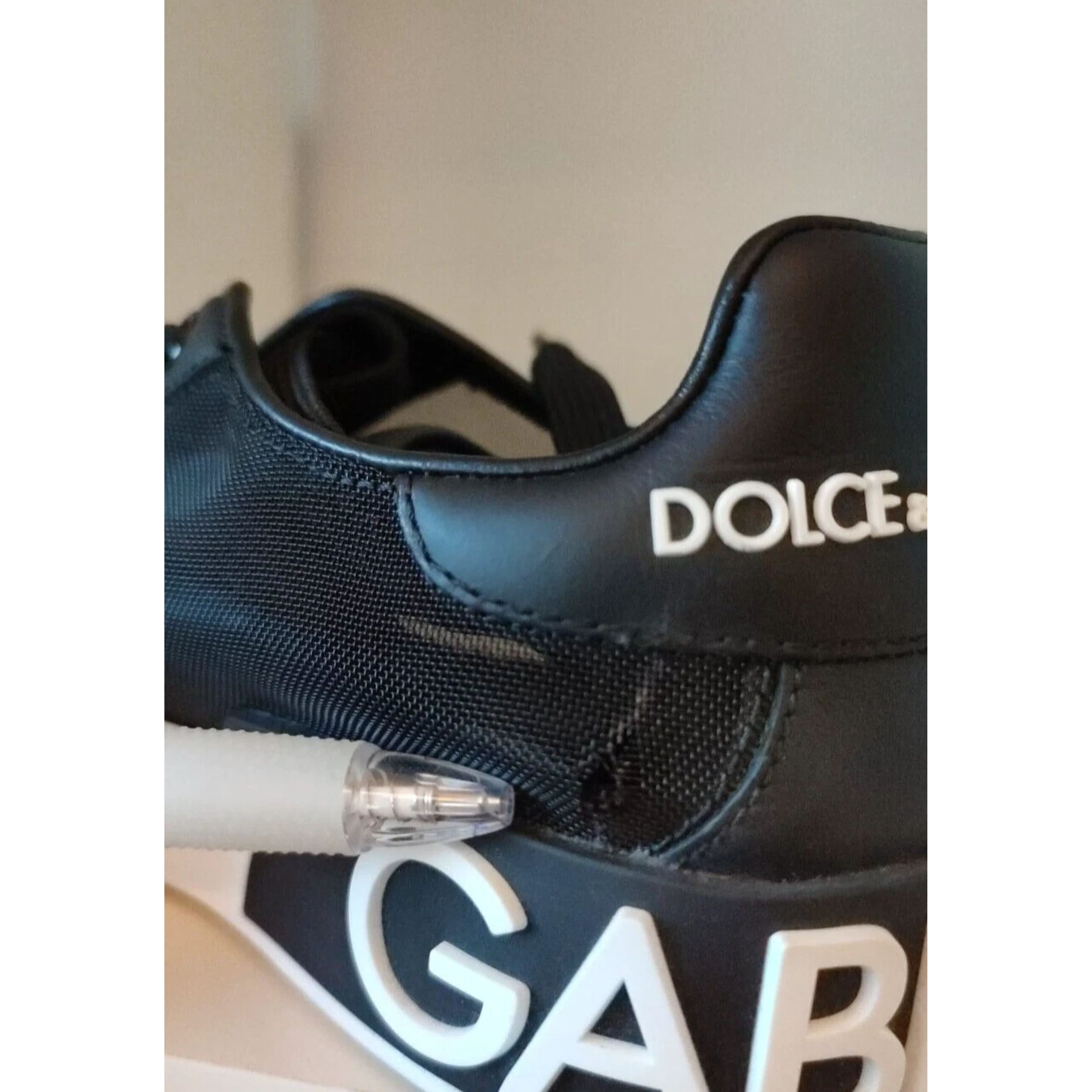 Black Calf Leather Portofino Sneakers Shoes