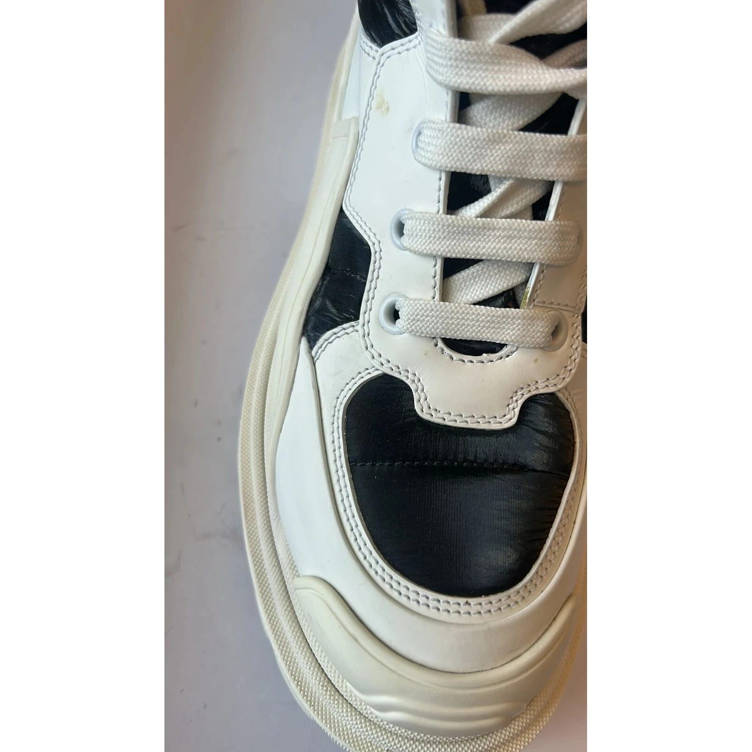 White Padded Mid Calf Lace Up Boots Shoes