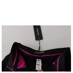Black Wool High Waist Pleat Front Cropped Pants
