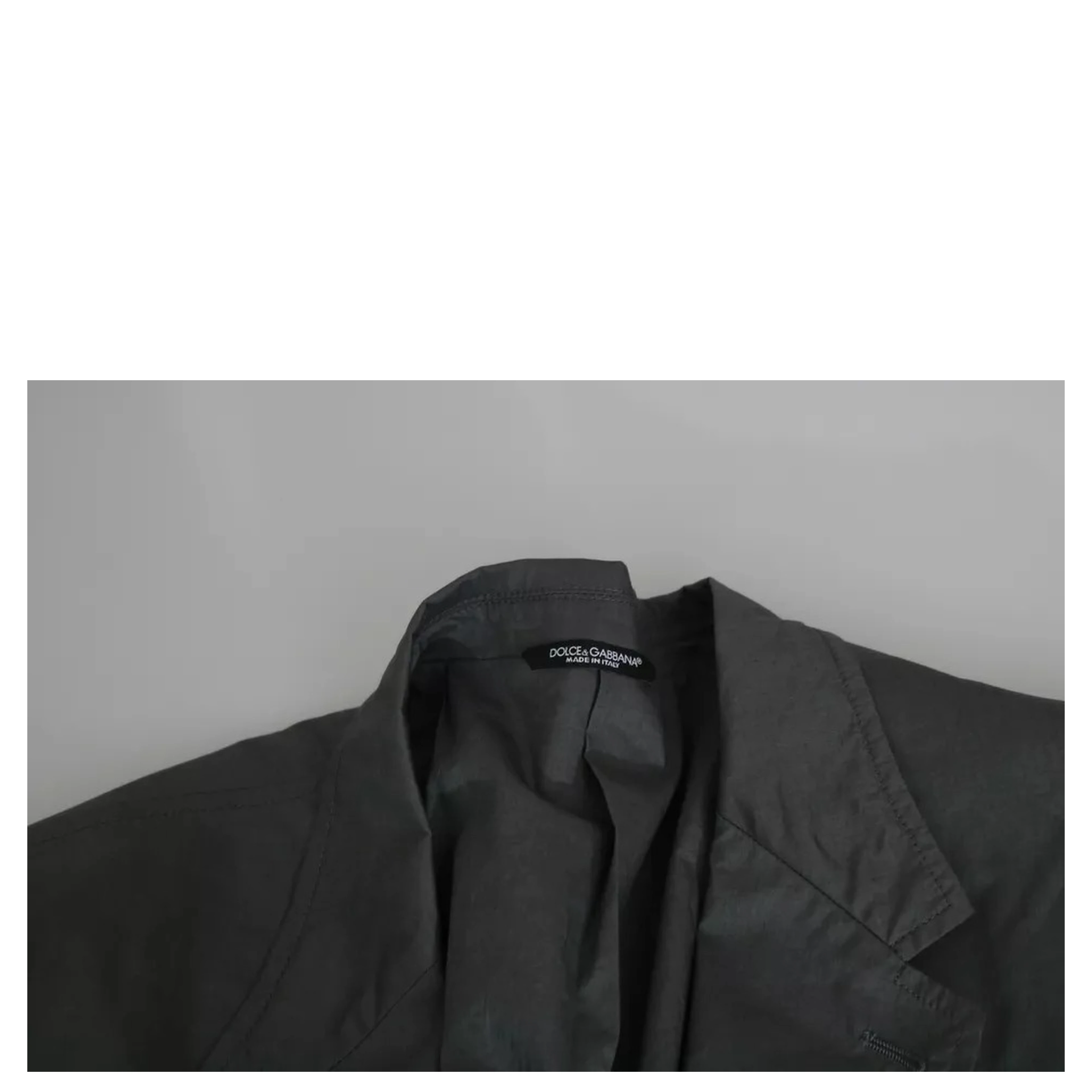 Gray Cotton Single Breasted Formal Blazer