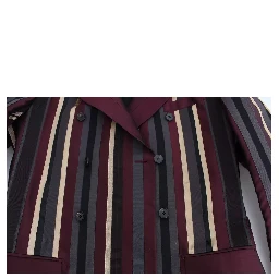 Multicolor Striped Runway 3 Piece Slim Fit Vest Suit