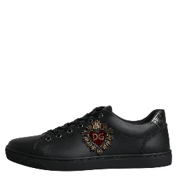 Black London Sacred Heart Men Sneakers Shoes