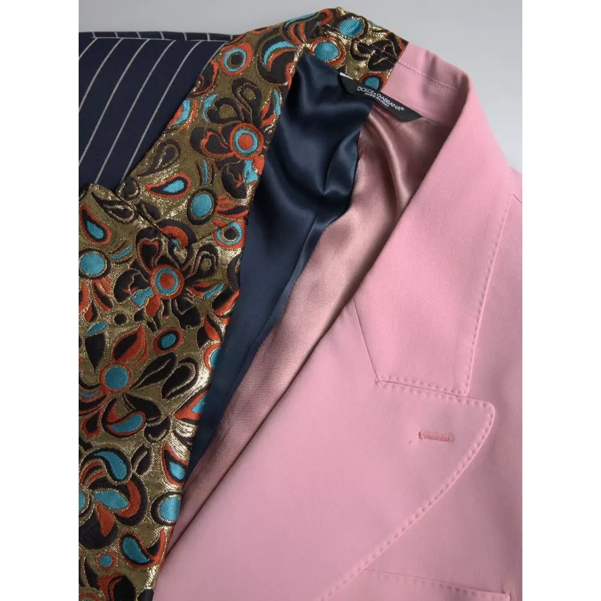 Multicolor Patchwork Single Breasted Blazer