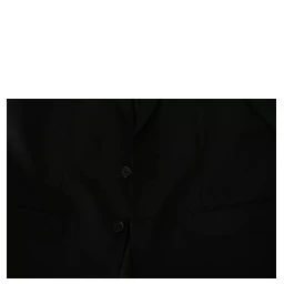 Black Wool Slim Fit Notch Jacket Blazer