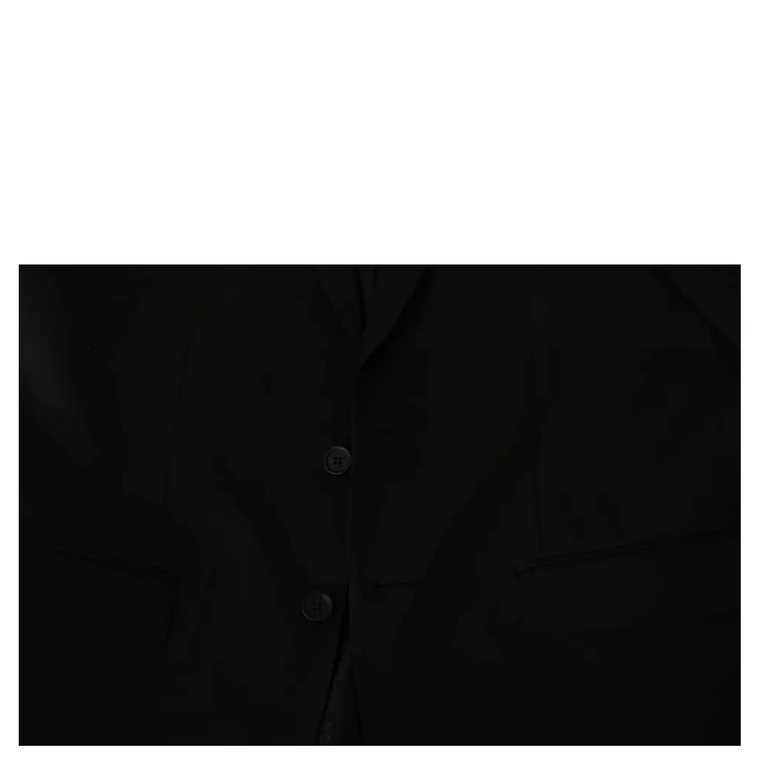 Black Wool Slim Fit Notch Jacket Blazer