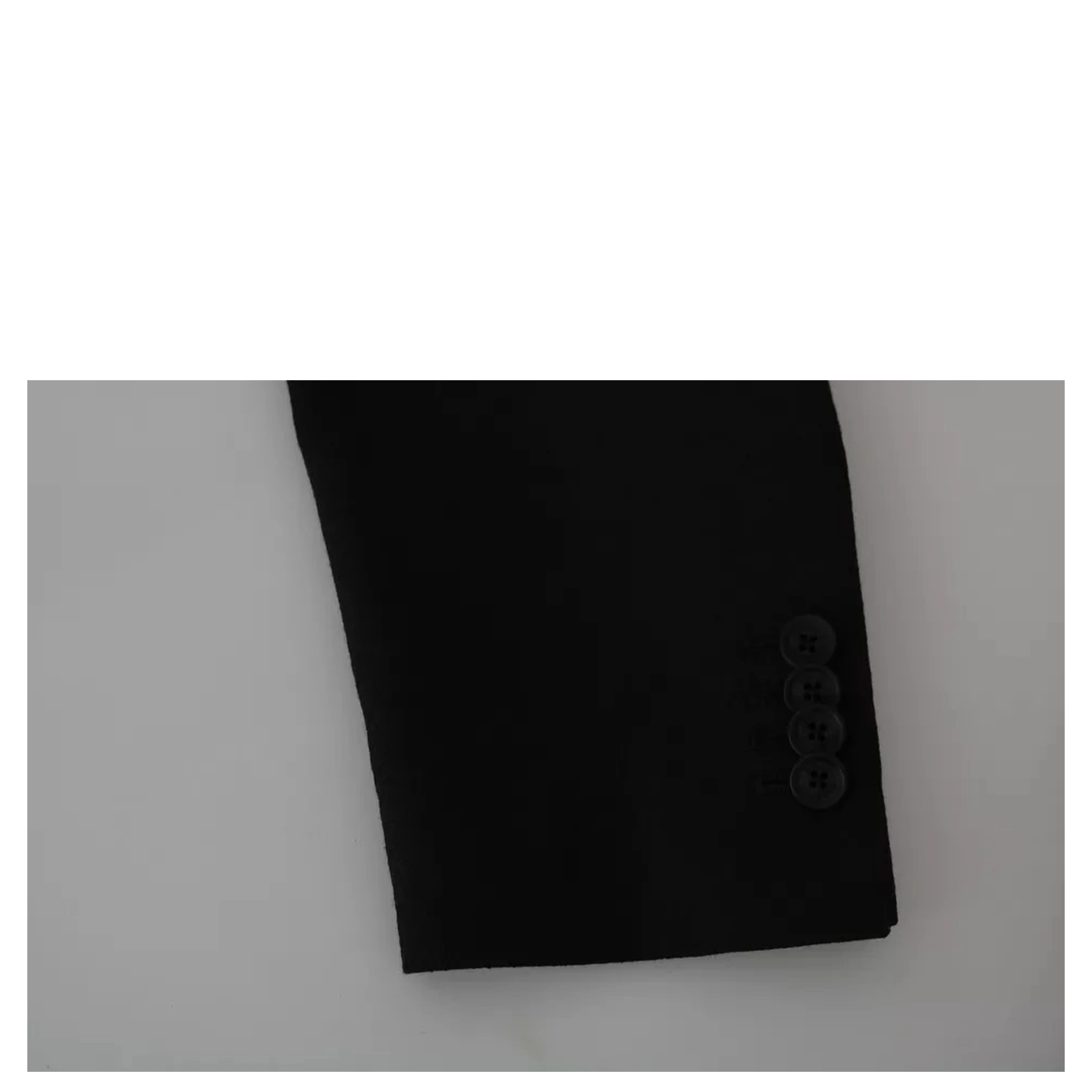 Black Wool Slim Fit Notch Jacket Blazer